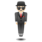 Man in Business Suit Levitating - Light emoji on Google